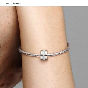 Pandora Clear Sparkling Row Clip Charm